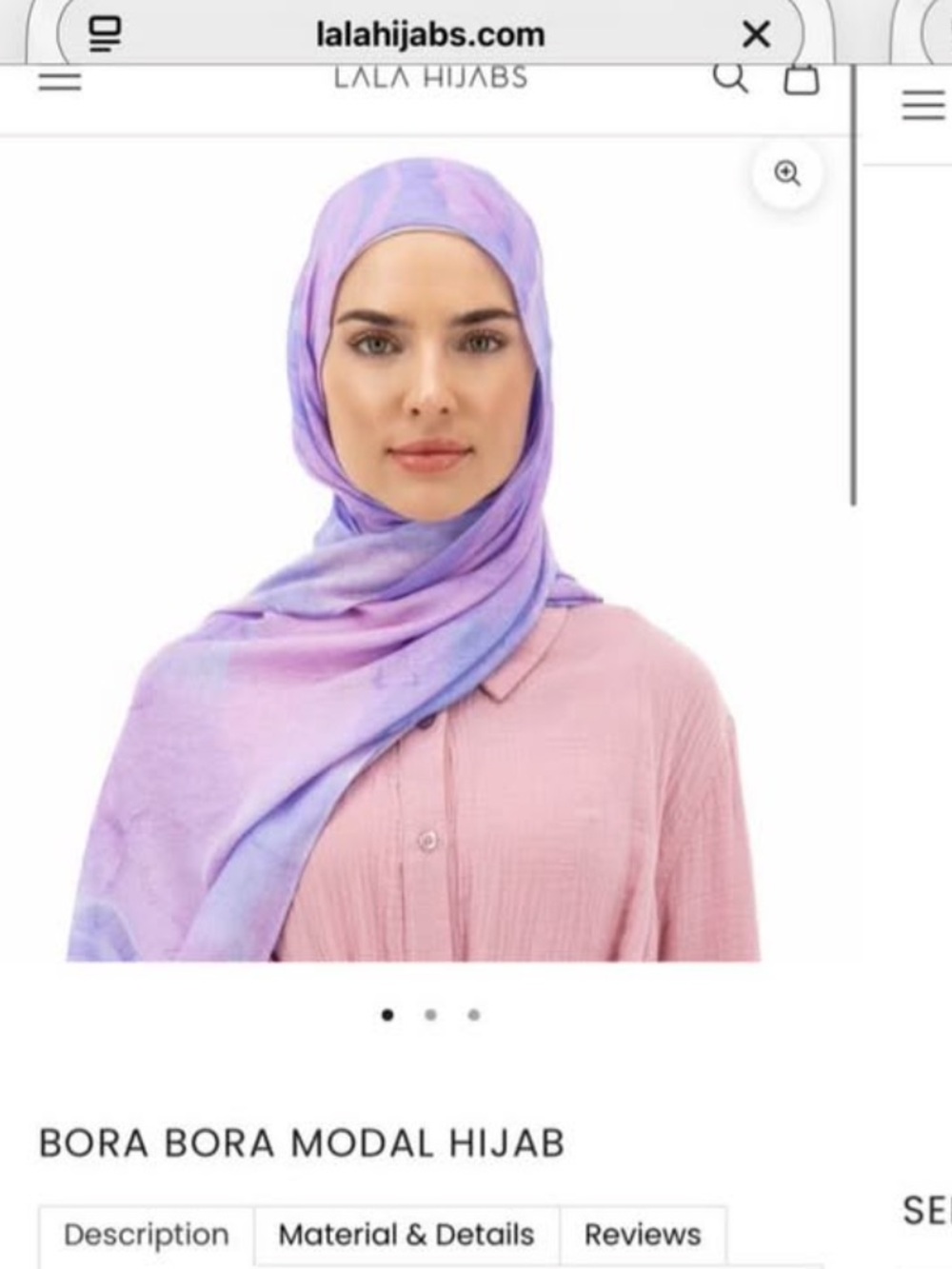 Bora Bora Modal Hijab - Lavender Pink Gradient
